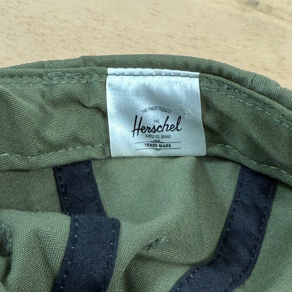 Herschel Supply Company Hat Olive Green leather strap Glenwood series - Picture 7 of 9